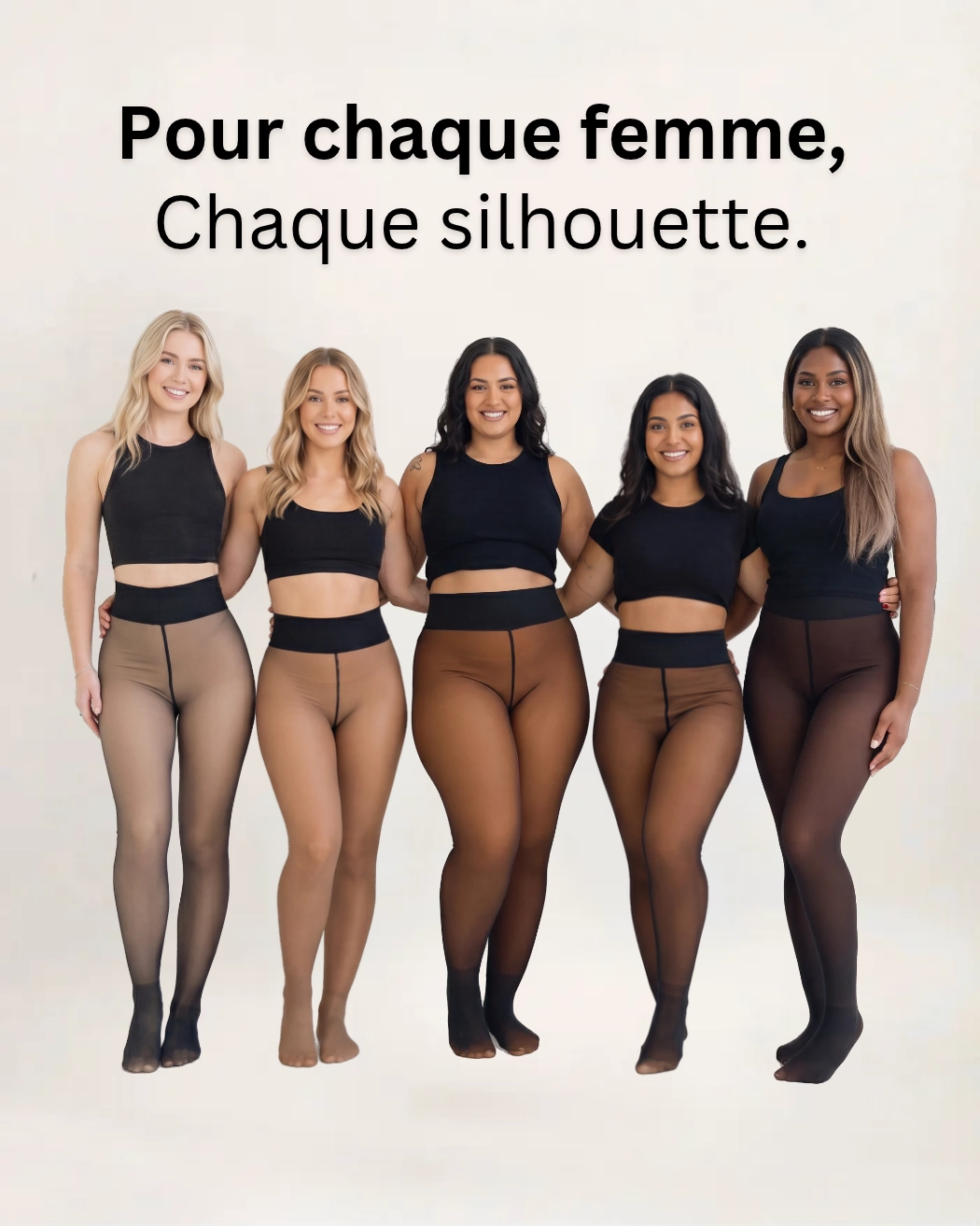 Collant polaire effet peau nue