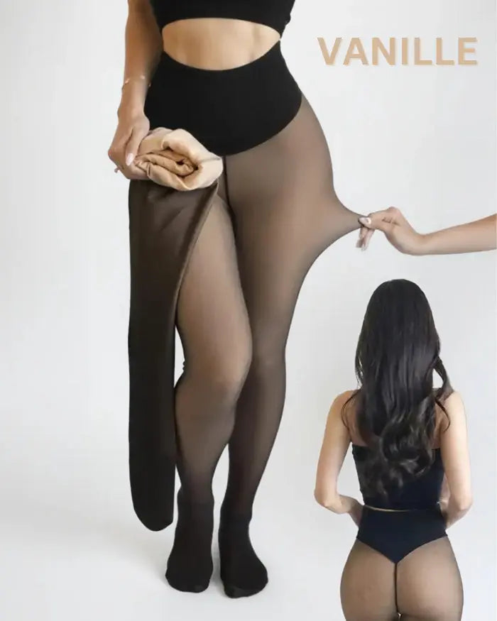 Collant polaire effet peau nue